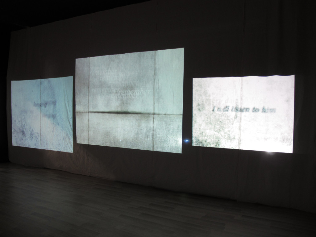 Verba installation Black Wall Gallery, Vaasa, Finland 2015